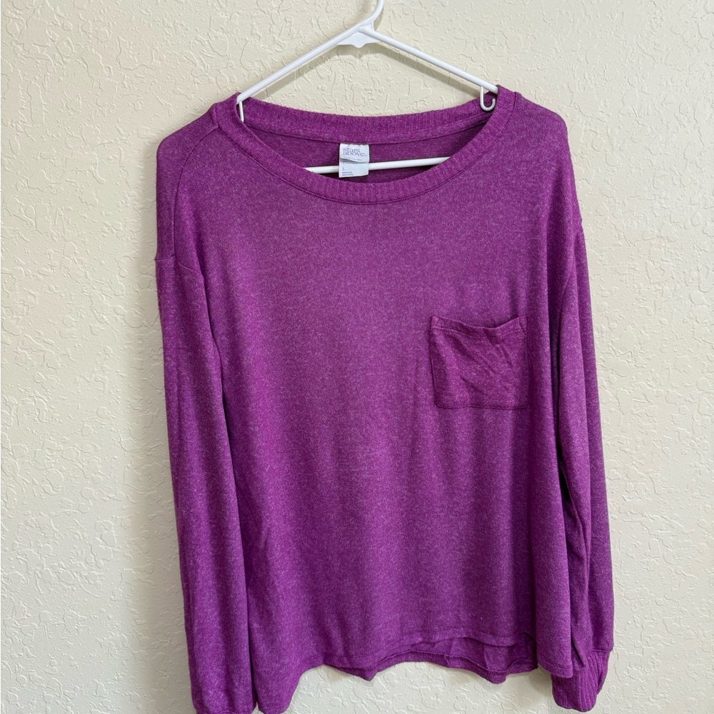 Stars Above Vibrant Purple Knit Top